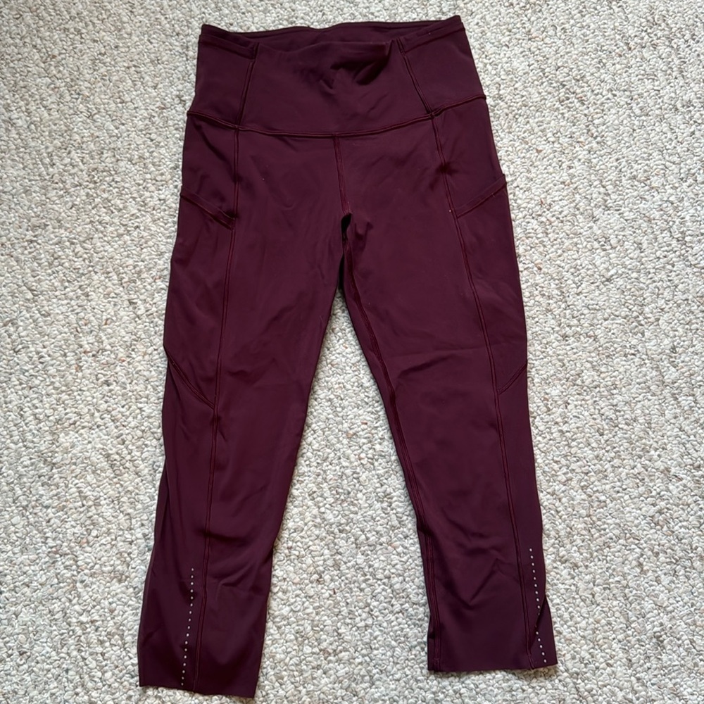 Lululemon fast and free crop 23” with pockets